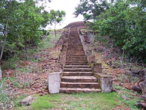 LALITGIRI STEPS TO THE STUPA